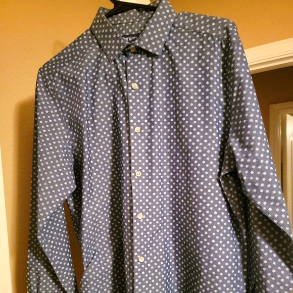 BAR III Slim fit STRETCH WINTER PATTERN SHIRT - Picture 1 of 5